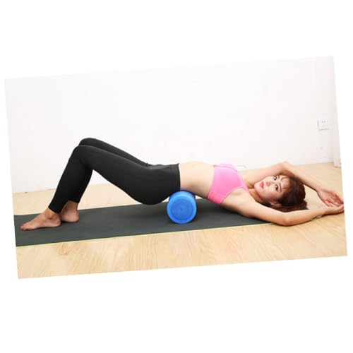 Rodillo de espuma sólida para yoga y masaje, equilibrador de fitness azul de 30 x 15 cm para terapia de tejidos profundos y estiramientos de pilates miniatura 4