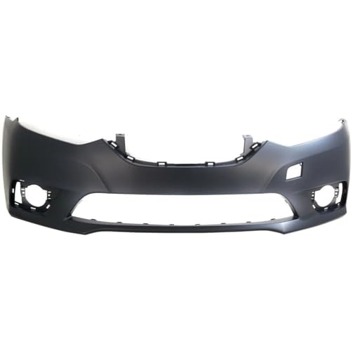 Primed Front Bumper Cover Fascia Compatible With Nissan Sentra 2016-2019 Nissan Sentra SL SR S SV Models Without Sensor Holes, With Fog Light Holes, OE Replace for