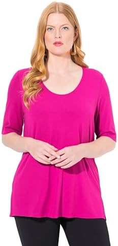 Ulla Popken Damen Shirt magenta 58+