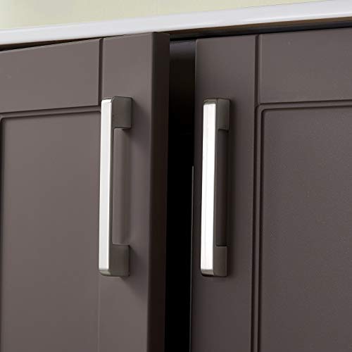 ENGELCH Modern Small Bathroom Vanity, 24 Inch 2 Doors Grey Bathroom Cabinet Set with Sink Combo, Wood Storage Cabinet with Single Hole Undermount Ceramic Sink