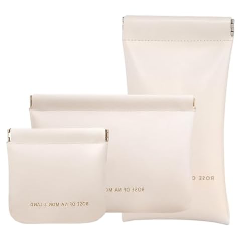 OULIGET Small Purse Makeup Bag for Women,Elastic Open Close Storage Bag Mini Travel Storage Bag,Waterproof Organizer Pouch for Lipstick Cosmetics Headphones Jewelry,3 Pieces Cover