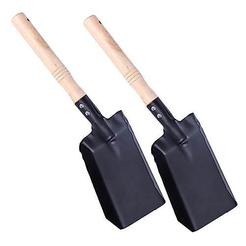 Gogogmee 2Pcs Durable Garden Shovel Iron Tools for Easy Planting and Weeding Portable Outdoor Spade for Tough Soil and Efficient Gardening for Home Use