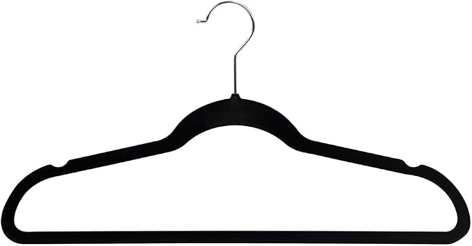 10 Pack Velvet Hanger Black