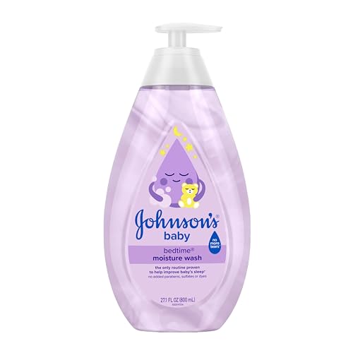 Image of Johnson's Baby Bedtime Moisture Body Wash, Soothing NaturalCalm Aromas, Nighttime Bath Wash to Help Calm Baby Before Bed, Baby Wash, No added Parabens & Sulfates, 27.1 fl. oz