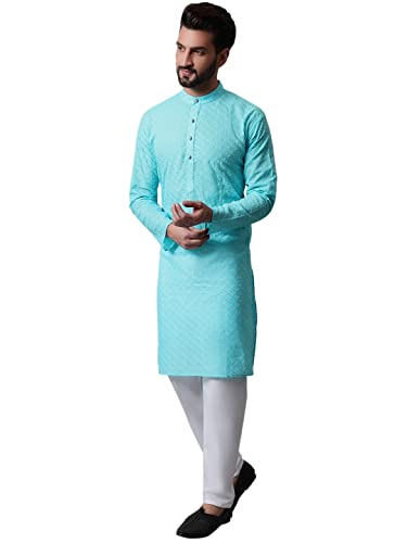 Image of Jompers Men's Regular Fit Cotton Embroidered Kurta Set