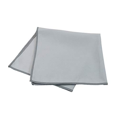 Arkwright Microfiber Suede Glass Cloths - (Pack Of 12) Absorbent Dish Drying Cloth, Cleaning Towel Set Perfect For Home, Kitchen, Gym, Cars, And Glass, 16 X 16 In, Grey #TOP1