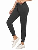 iclosam damen sporthose high waist freizeit elastischer bund jogginghose mit taschen pantaloni da yoga, dunkelgrau-1, s donna