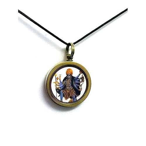 devama the divine ENERGISED Brass Sampurana Kali Mata Yantra/KAALI MATA YANTRA Pendant Locket For men And Women-picture-3
