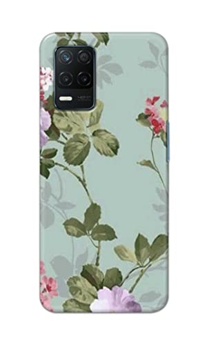 Image of Printed Hard Back Cover Case for Realme 8 5G | Realme 8S 5G Back Cover (Floral Painting) -702