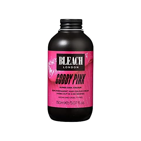 BLEACH LONDON Gobby Pink Super Cool Color - Semi-Permanent Hair Color, Light Bubblegum, Vegan, Cruelty Free, Vibrant Temporary Hair Color Cream, 5.07 fl oz… Cover