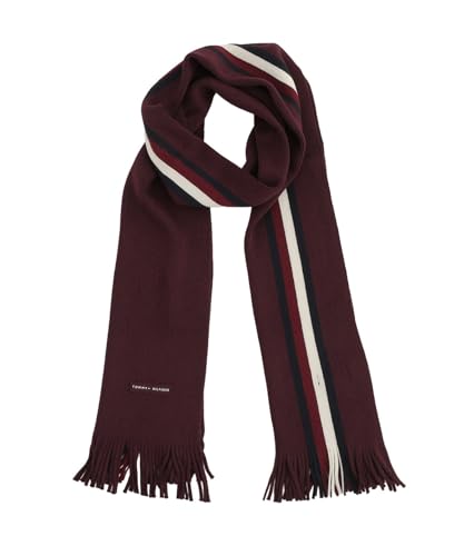 [トミーヒルフィガー] マルチストライプ柄スカーフ AM13595 FREE バーガンディーXIH