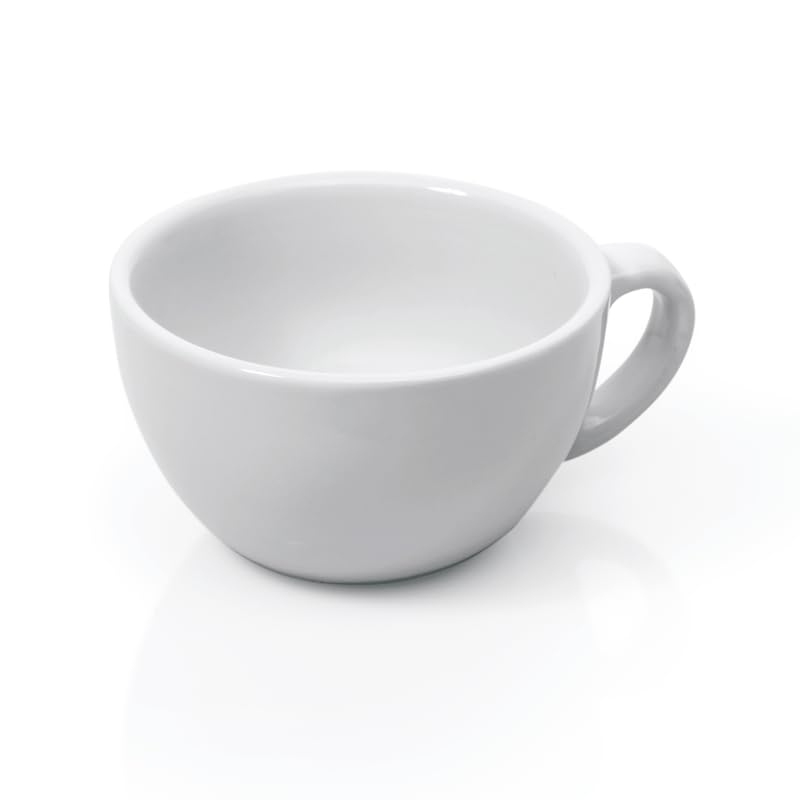 18x Cappuccino Tasse Obertasse + Untertasse Italia 200 ml weiß, Porzellan