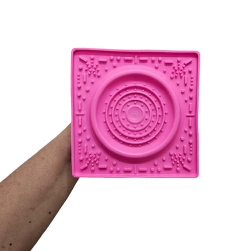 Orien, Mini Tapete de Lamber p/Cães e Gatos P comedouro lento Orien Cor:Rosa