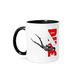 3dRose SCUBA diving graphic for anyone who loves to scuba dive or snorkel. 11oz Two-Tone Black Mug