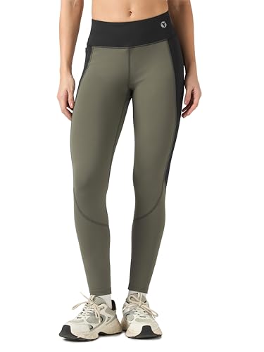 Image of TECHNOSPORT Women's High Rise Slim Fit Tights for Running, Gym and Sports