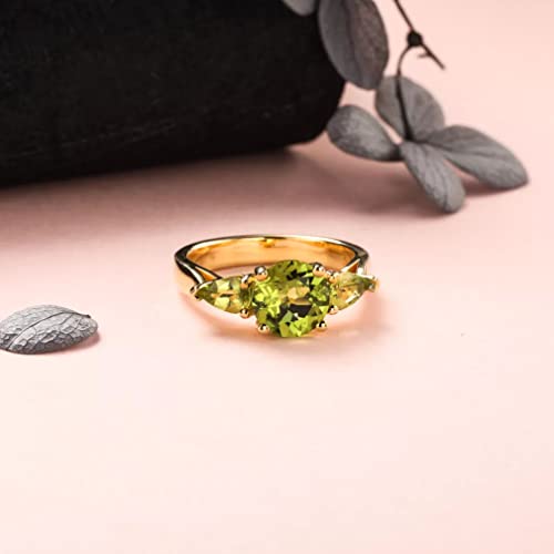 Bague en péridot naturel et argent 925 un bijou d'exception - 2