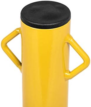 Driveway Barrier Post - Yellow Fixed Parking Security Bollard - The Workplace Depot