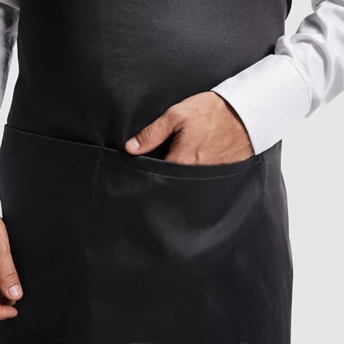 Variante de Genérico delantal hombre personalizado (Negro, Adulto)