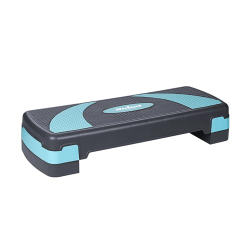 Rebel Step Für Aerobic und Training Fitness 3 Stufen Grau-Blau RBA-3225-BL