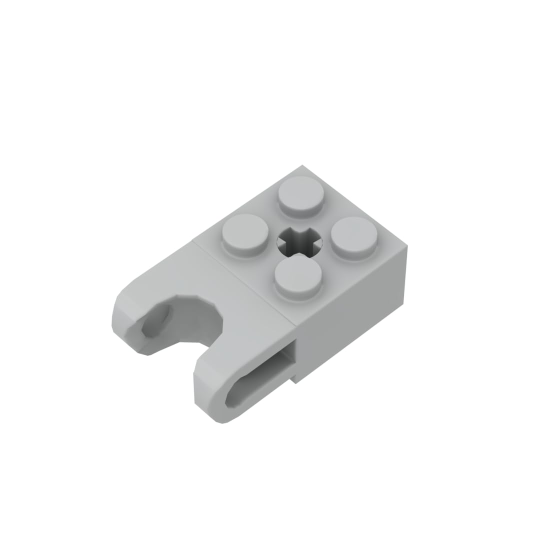 92013 Hinge Brick Technic Brick Special 2x2, Light Bluish Gray, 10 PCS