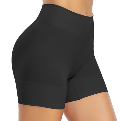SIMIYA Pantalones cortos de ciclismo para mujer, pantalones cortos de cintura alta, pantalones cortos sin costuras, calzoncillos de verano, calzoncillos tipo bóxer, 1 paquete negro (pequeño), M