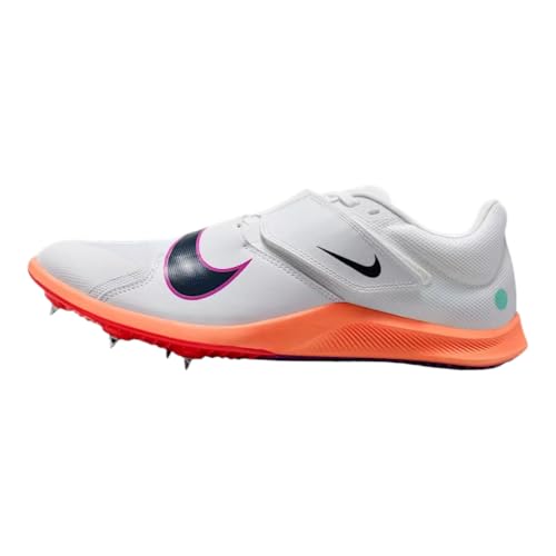 Image of Zoom Elite Long Jump Shoes (Unisex - White /Black-Laser Orange-Hyper Pink) by Nike