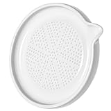 SOIMISS Keramik schleifer Knoblauch-Reibe-Platte Stampfer Zerschmetterer Porzellan Knoblauchzerkleinerer Fleischwolf Knoblauch-Mahlplatte Küche Knoblauchpresse Knoblauch Mincer Weiß