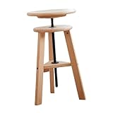 KiBcsLic Drafting Stool for Artists with Adjustable Height, Wood Chair for Studio and Home, Wood