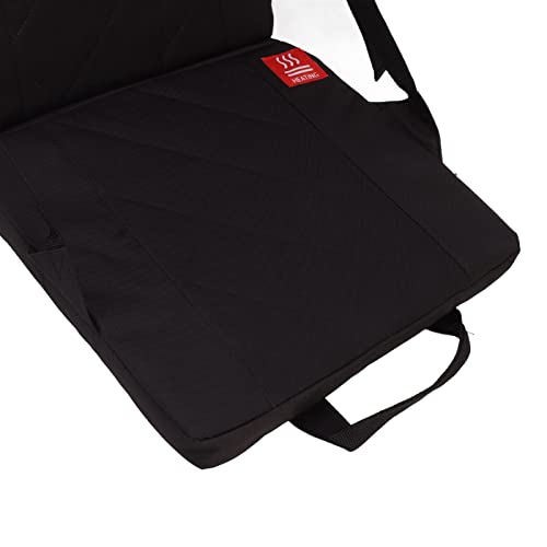 Almohadilla térmica portátil de tela Oxford 600D negra para evitar asientos fríos 4