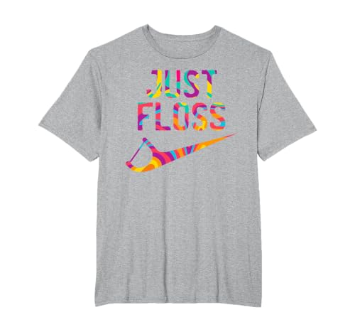 Just Floss Funny Dental Oral Hygienist RDH Dentist Assistant T-Shirt, Men's Big and Tall, Heather Grey, 2X Tall