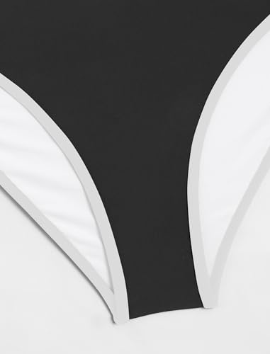 Image of ZAFUL Tankini Swimsuits for Women V Neck Dual Straps Cropped Bikini Swimsuit High Cut 2 Pieces Bathing Suit