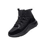 Botas de nieve de invierno para hombre, botas térmicas cálidas, botas de nieve cálidas y cálidas para hombre, Black, 42 1/3 EU