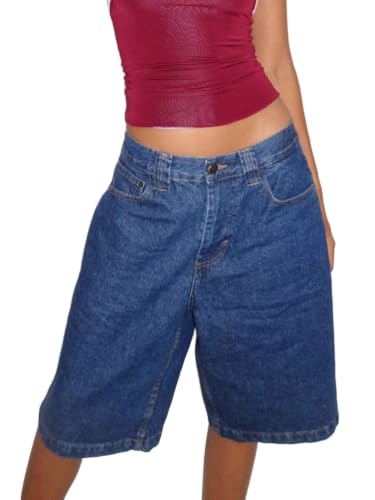 Minetom Pantalones Vaqueros Cortos Mujer Verano Bermuda A Azul Oscuro S