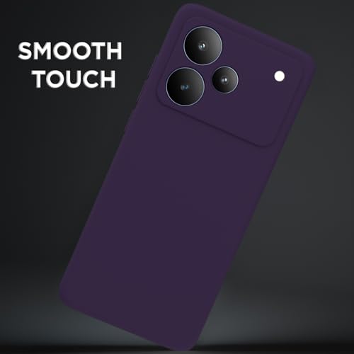 Image of Outlouders Back Cover for Realme P4 5G | Camera Protection | Durable Soft Matte Silicone Bumper Case (Purple)