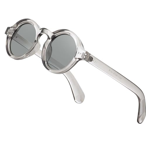 Trendy Round Polarized Sunglasses for Men Women Chunky Hippie Costume Sun Glasses 90s Circle Retro Style