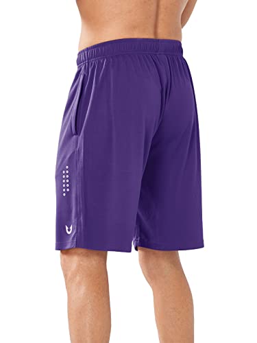 Northyard Men's 10" Athletic Basketball Shorts Workout Gym Quick Dry Shorts Lightweight Mesh Training Shorts For Men Exercise Purple M #TOP1