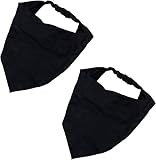 Calsgkspray 2Pcs Black Hair Scarf Headband Elastic Hair Bandanas Scarf Headband Boho Triangle Non Slip Scarves for Teen Girls Caps