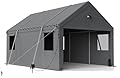 Benass 10x20 Carport Heavy Duty, Carport Canopy, Portable Car Port Garage with Sidewalls, Car Shelter All Weather, Grey