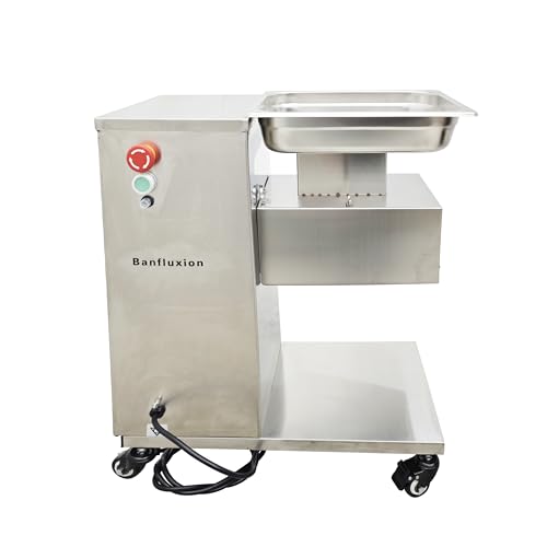 Banfluxion 110V Stainless Steel Commercial Meat Slicer Electric Meat Cutter QE Meat Shredding Machine with 5mm Blade, 550W, for Pork Beef and Mutton -  CB-160514
