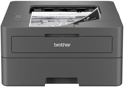 Brother Monochrome Laser Printer with 32 PPM Speed and Automatic 2-Sided Printing for Home Office, Fast Black and White Output, Compact Design with 250-Sheet Capacity (HL-L2400D)