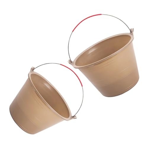 IWOWHERO 2pièces Seau à Ciment Robuste avec Poignée Seau De Mélange Multi-usages pour Chantiers pour Constructions Et Travaux Extérieurs