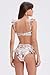 PATBO, Botanic Retro Flutter Bikini Bottom, L, Off-White