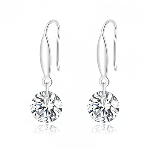 Boucles d'oreilles pendantes en zircon brillant contre les tenues de mariage ternes