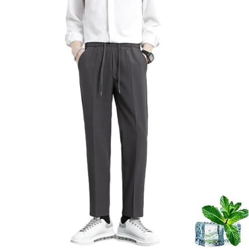 Airflexion Pants for Men, Nallywear Stretch Pants, Airflexion - Pull On Ice Silk Stretch Smart Casual Pants