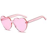 Rahmenmaterial: Kunststoff Street Art Frau Mädchen Mann Junge Liebes-Herz-Sonnenbrille Männlich Weiblich Netter Lolita Frauen Randlosbrille Eyewears Pfirsich Herzform Damen Sonnenbrille