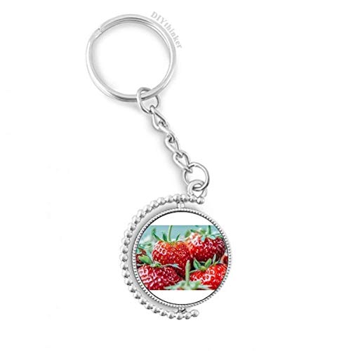 Porte-clés rotatif photo fraise fini les trousseaux perdus