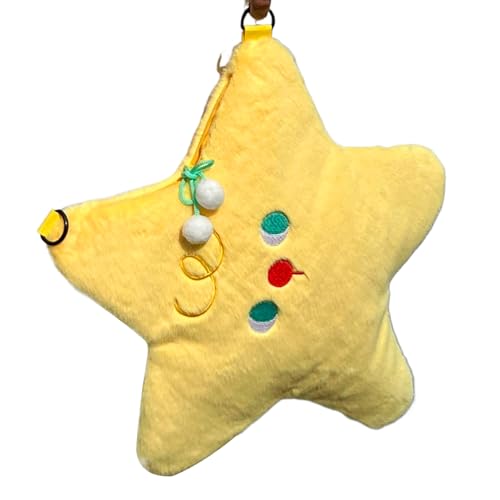 Bolso en forma de estrella, bolsillo en el pecho, bolso de felpa en forma de estrella, bolso informal para mujer, bolsos de dibujos animados para adultos y adolescentes Bolso en forma de estrella, bolsillo en el pecho, bolso de felpa en forma de estrella, bolso informal para mujer, bolsos de dibujos animados para adultos y adolescentes