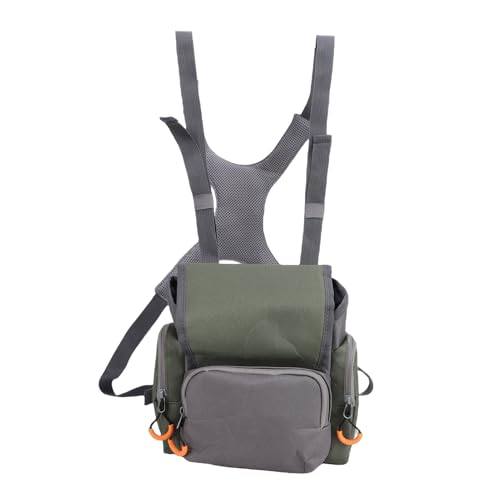 SUNGOOYUE Bolsa de Pecho para Exteriores, Arnés Binocular, Paquete de Pecho, Bolsa para Binoculares Ajustable, Plataforma Ligera de Nailon 500D con Cubierta para Lluvia para Senderismo,