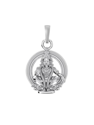 Médaillon Ayappa en argent pur pour homme et femme AMZ-147