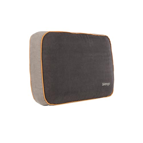 Vango Deep Sleep Memory Foam Pillow for Camping, Travel with Fast Flow Valve - Fully Supported, Soft Comfortable Fabric, Grey